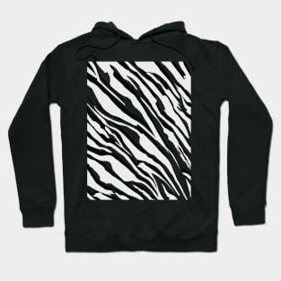 Zebra Print-Retro Modern- Abstract Pattern Square in Black ,White and Blue Hoodie